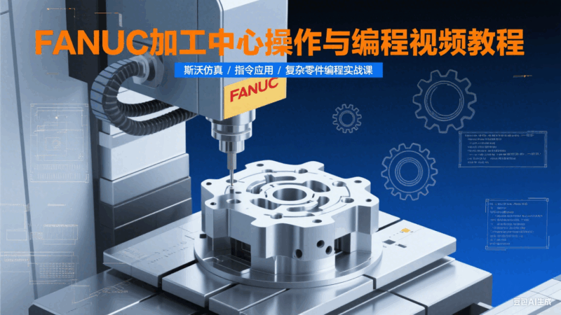 FANUC 加工中心操作与编程视频教程_斯沃仿真 / 指令应用 / 复杂零件编程实战课-机械资源网
