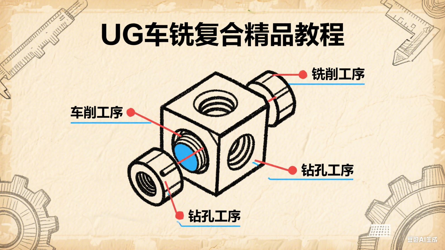 UG NX车铣复合精品视频教程_车铣复合工艺_后处理教程-机械资源网