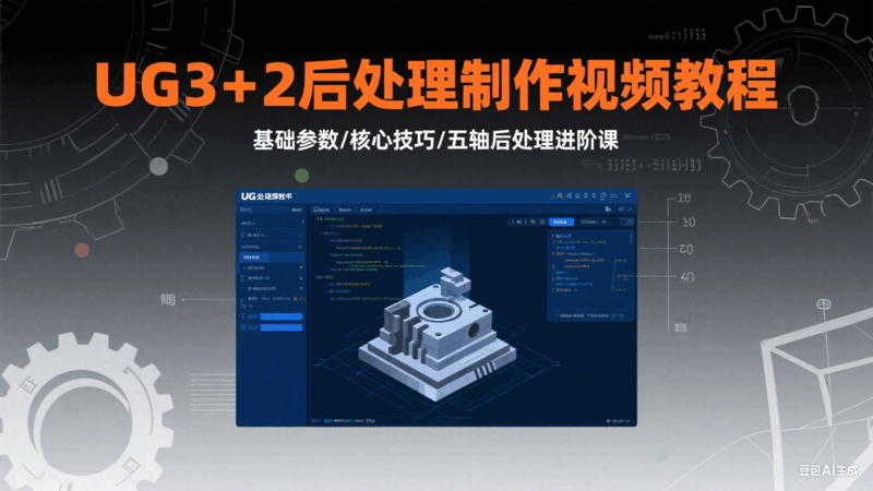 UG3+2 后处理制作视频教程_基础参数 / 核心技巧 / 五轴后处理进阶课-机械资源网