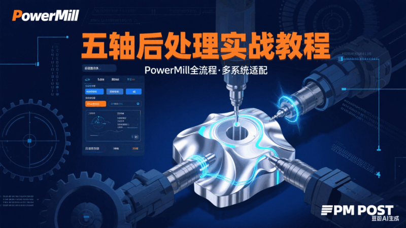 powermill五轴后处理实战视频教程_海德汉 / 西门子 / 法兰克系统五轴编程后置-机械资源网