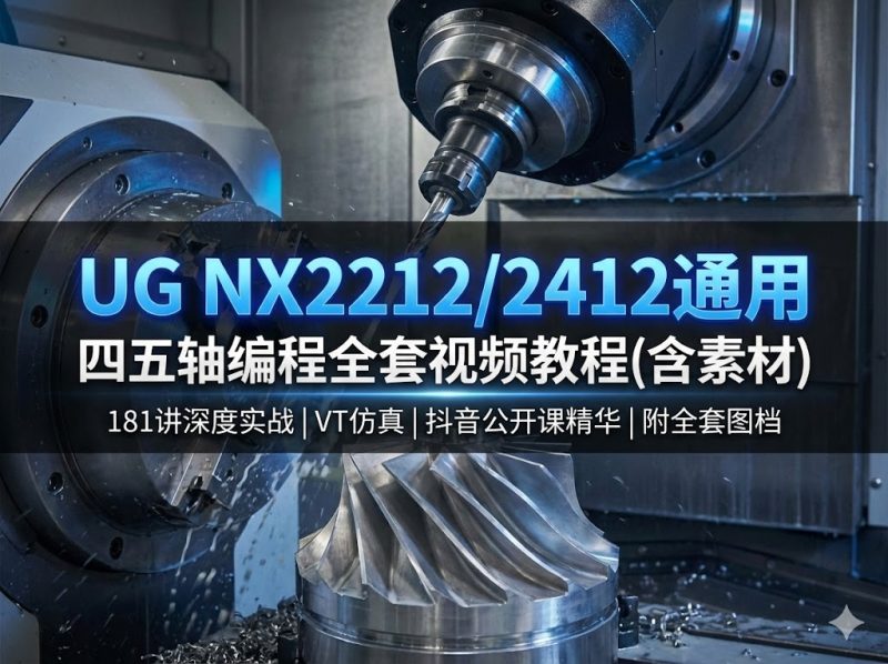 UG NX2212四五轴编程全套视频教程(含素材)UG2412通用-机械资源网