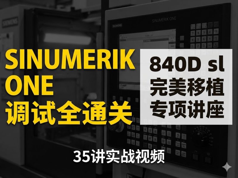 SINUMERIK ONE 调试培训教程 西门子调试视频教程-机械资源网