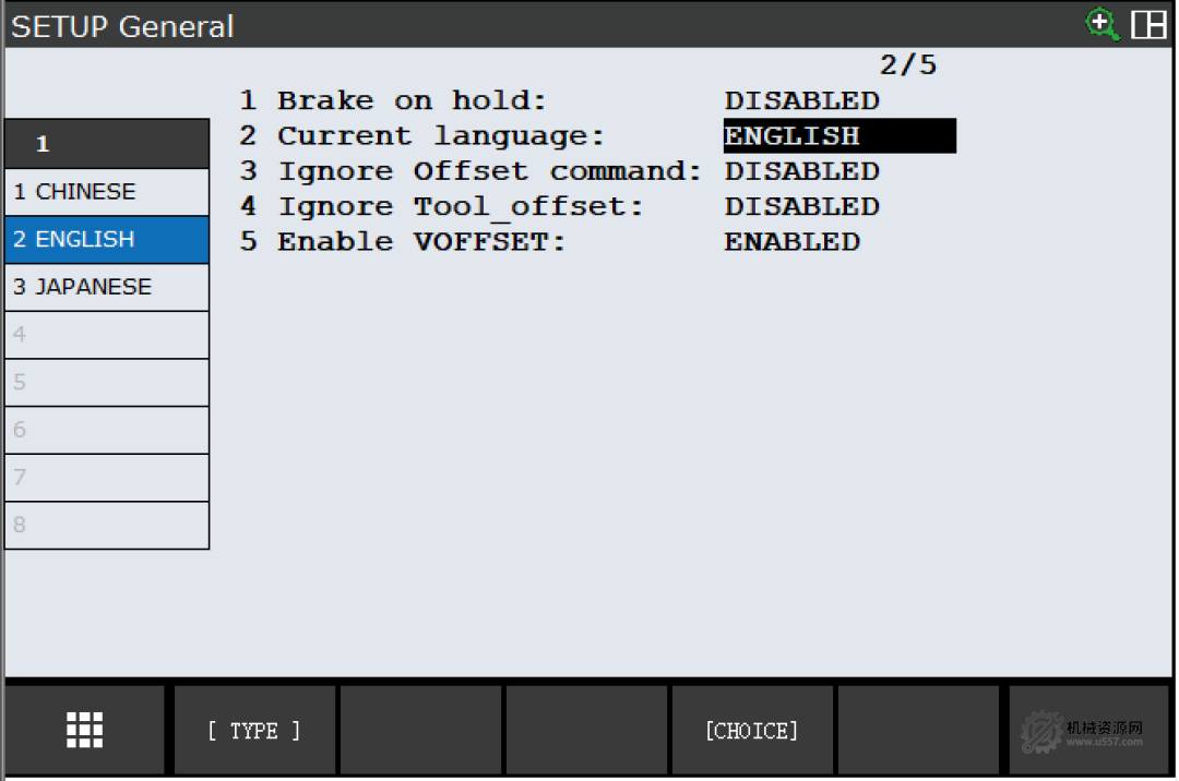 图片[2]-FANUC机器人操作指南：语言切换、功能选项查看与零点校准详解-机械资源网