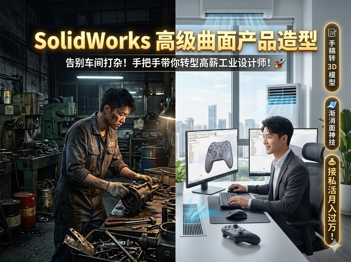 SolidWorks高级曲面：摆脱底层，精通造型-机械资源网