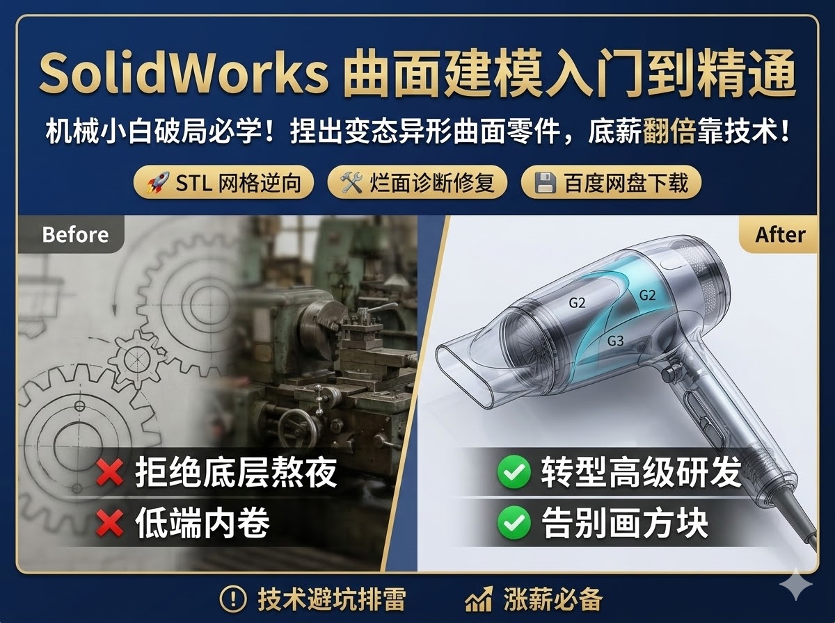 SolidWorks曲面建模:常见陷阱与故障排查-机械资源网